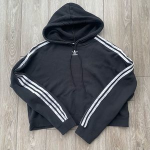 Black Adidas Originals Cropped Hoodie